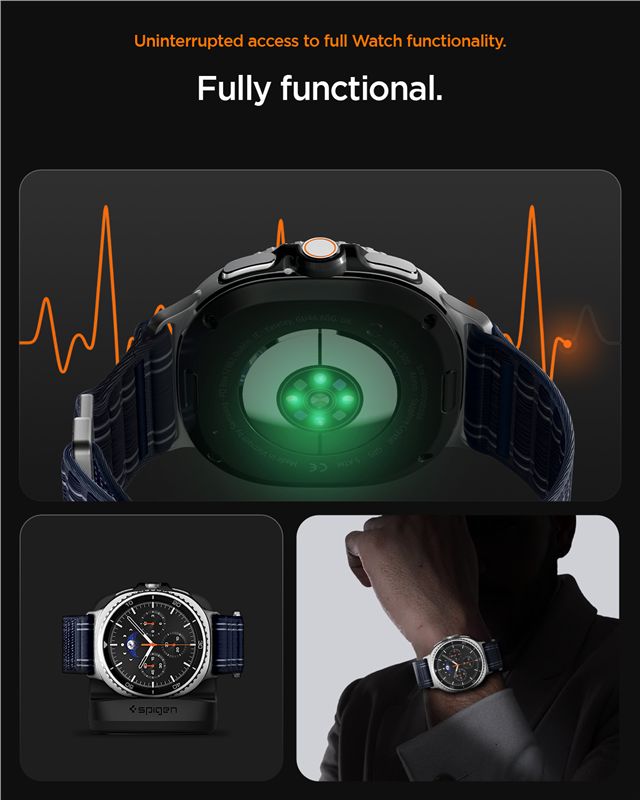 Spigen Fabric Band (hook-and-loop), navy - Samsung Galaxy Watch 9/8 46mm/44mm/40mm