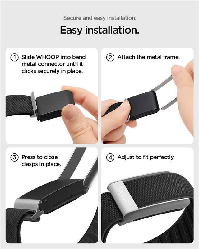Spigen Fabric Band WBF3, black - Whoop 5.0