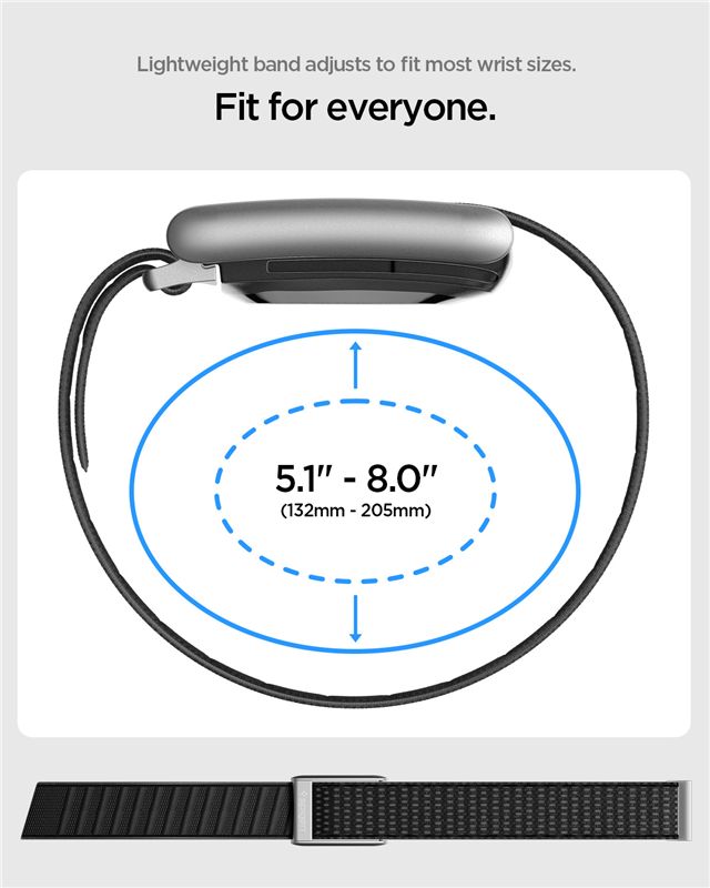 Spigen Fabric Band WBF3, black - Whoop 5.0