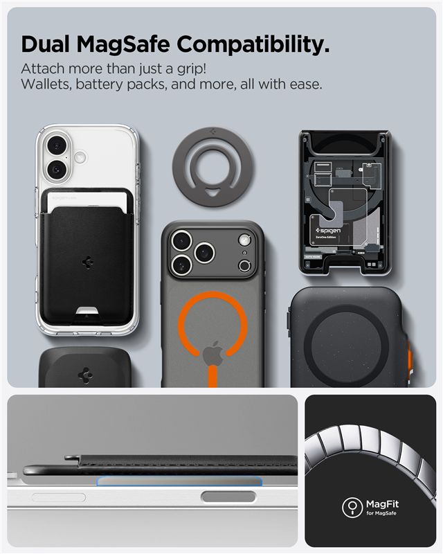 Spigen Dual Pop MagSafe Phone Holder (Slim), marble gray