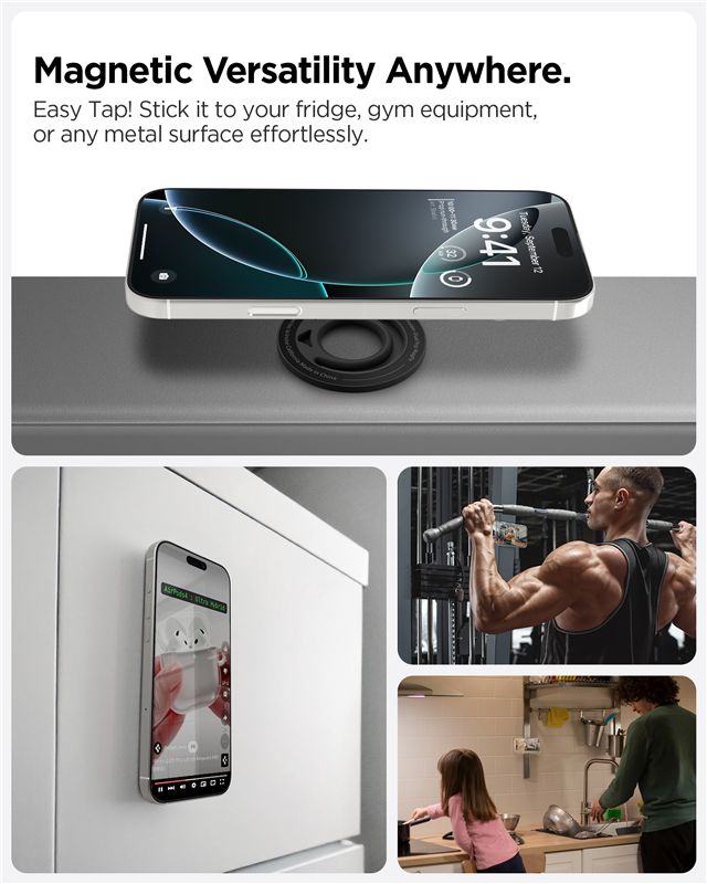 Spigen Dual Pop MagSafe Phone Holder (Slim), marble gray