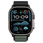 Spigen Fabric Band (hook), čierno-zelený – Apple Watch 49mm/46mm/45mm/44mm