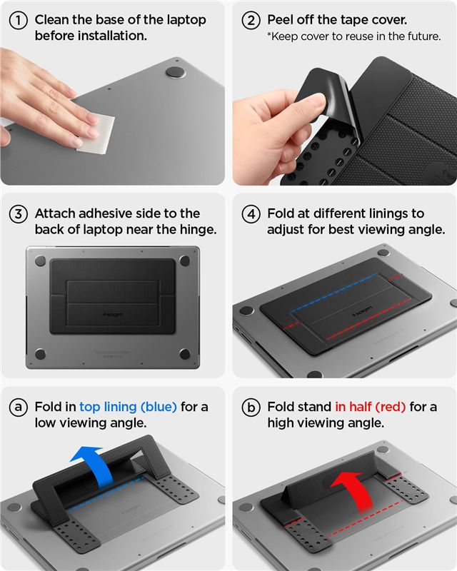 Spigen Slimfold Laptop Stand LD201-S1, black