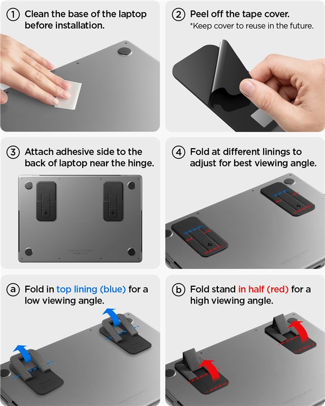 Spigen Slimfold Laptop Stand LD201-S2, black