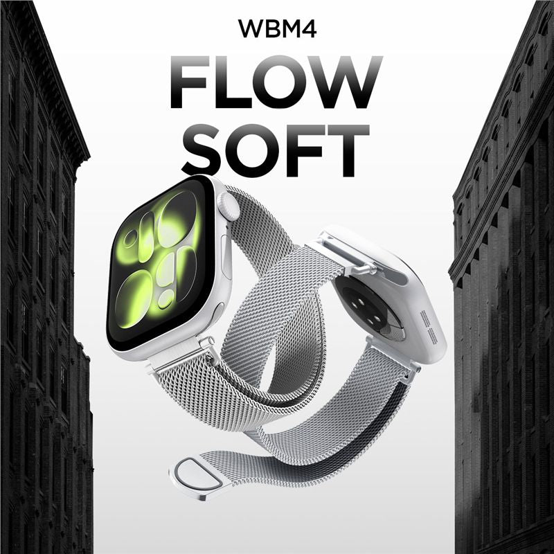 Spigen Metal Band, strieborný - Apple Watch 42mm/41mm/40mm