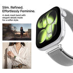 Spigen Metal Band, strieborný - Apple Watch 42mm/41mm/40mm