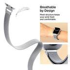 Spigen Metal Band, strieborný - Apple Watch 42mm/41mm/40mm