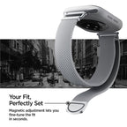 Spigen Metal Band, strieborný - Apple Watch 42mm/41mm/40mm