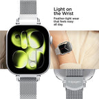 Spigen Metal Band, strieborný - Apple Watch 42mm/41mm/40mm