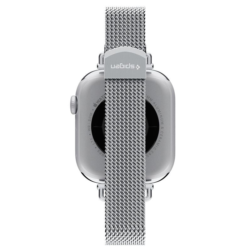 Spigen Metal Band, strieborný - Apple Watch 42mm/41mm/40mm