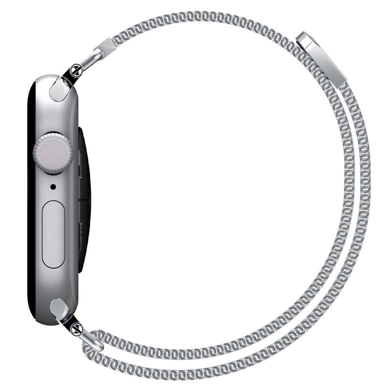 Spigen Metal Band, strieborný - Apple Watch 42mm/41mm/40mm