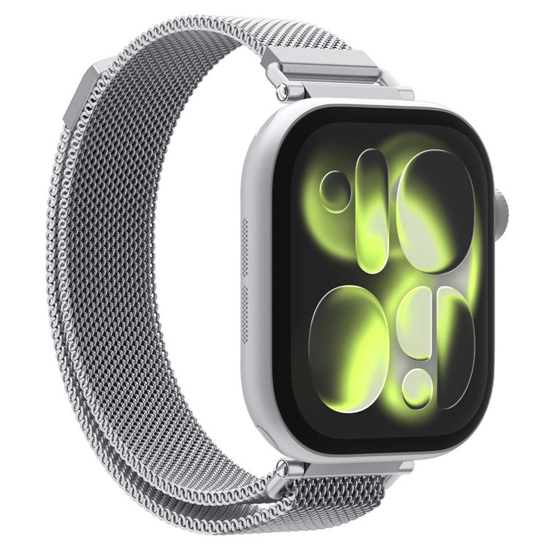 Spigen Metal Band, strieborný - Apple Watch 42mm/41mm/40mm