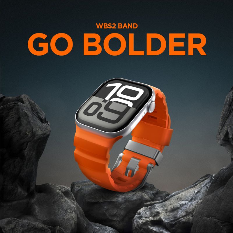 Spigen Silicone Band, orange - Apple Watch 49mm/46mm/45mm/44mm