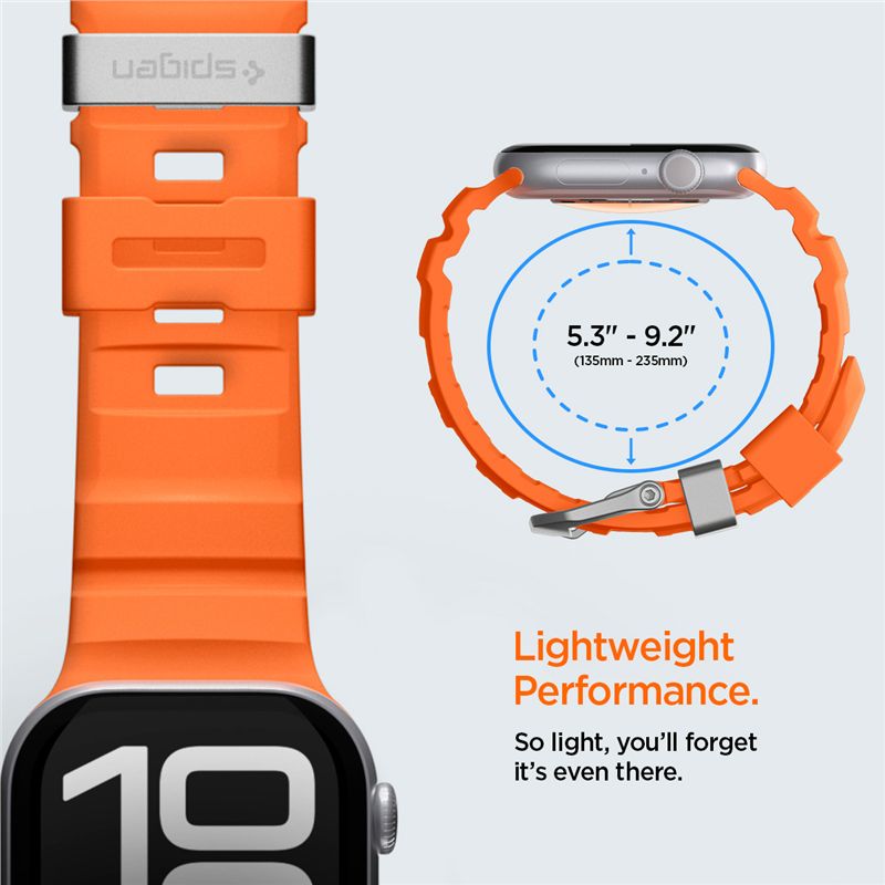 Spigen Silicone Band, orange - Apple Watch 49mm/46mm/45mm/44mm