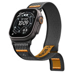 Spigen Athlex Air 2 Active Band, čierna oranžová - Apple Watch 49mm/46mm/45mm/44mm