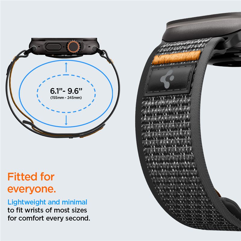 Spigen Athlex Air 2 Active Band, čierna oranžová - Apple Watch 49mm/46mm/45mm/44mm