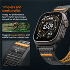 Spigen Athlex Air 2 Active Band, čierna oranžová - Apple Watch 49mm/46mm/45mm/44mm