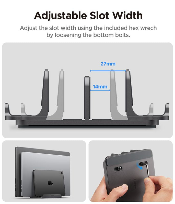 Spigen Vertical Laptop Stand LD208S4, space gray