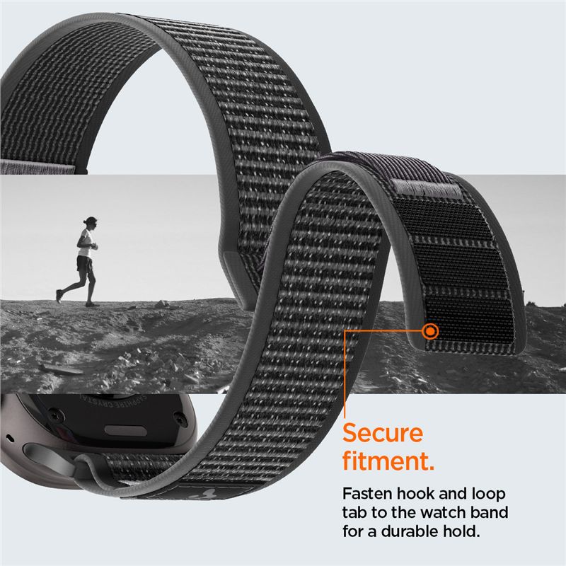 Spigen Athlex Air 2 Active Band, black gray - Apple Watch 49mm/46mm/45mm/44mm