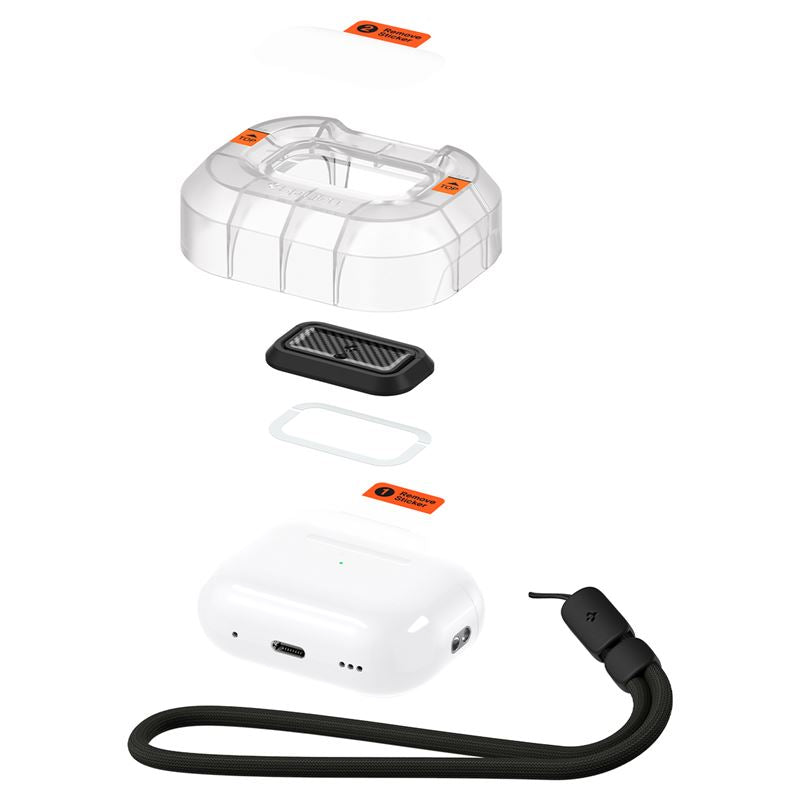 Spigen Lock Fit M, carbon - AirPods Pro (2nd/1st Gen)