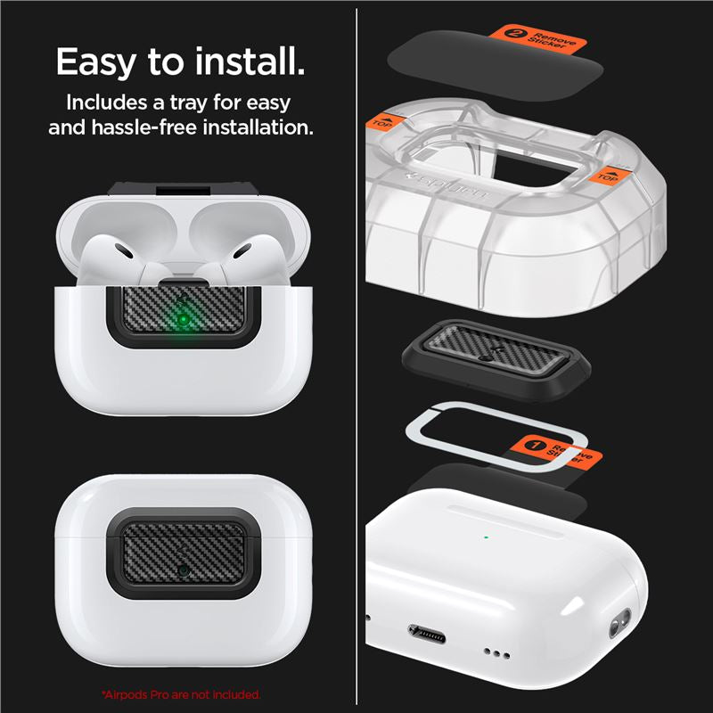 Spigen Lock Fit M, carbon - AirPods Pro (2nd/1st Gen)