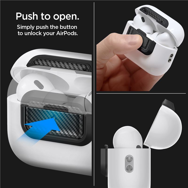 Spigen Lock Fit M, carbon - AirPods Pro (2nd/1st Gen)