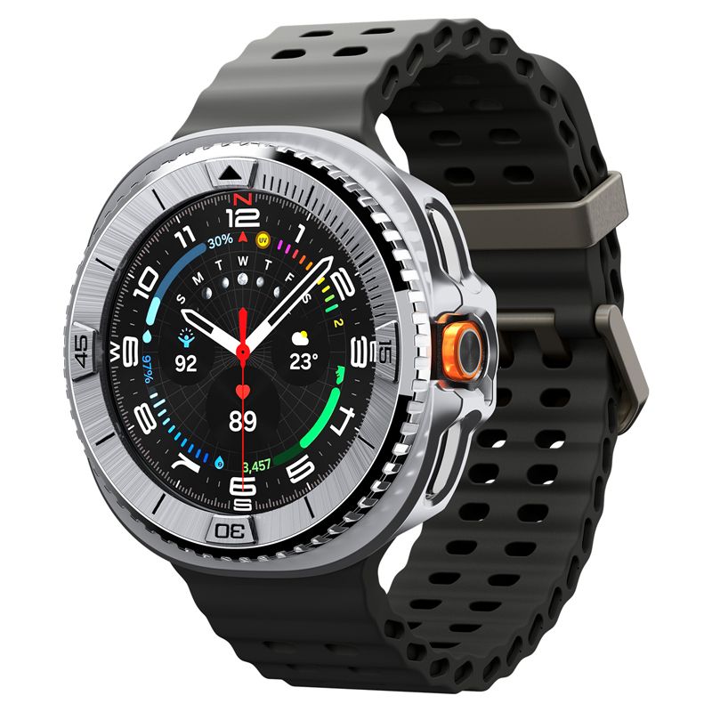 Spigen Bezel Tune Pro (Pilot), silver - Samsung Galaxy Watch 8 Classic 46mm