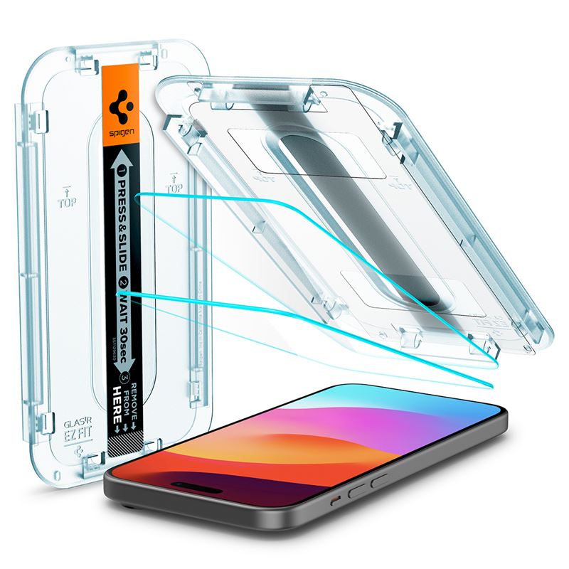 Spigen Glass tR EZ Fit 2 Pack - iPhone 16/15