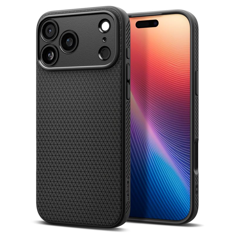 Spigen Liquid Air, matte black - iPhone 17 Pro