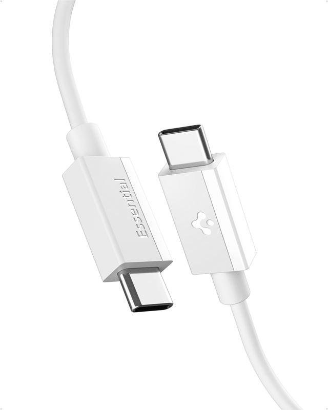 Spigen Essential USB C to USB C 60W Cable, white EB6010CC