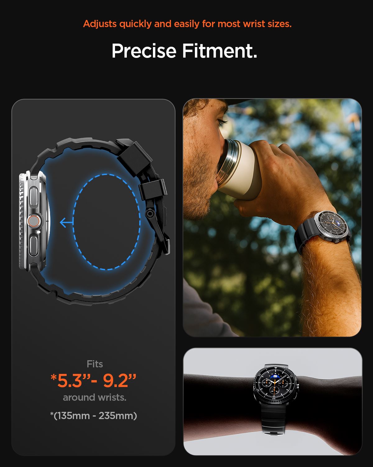Spigen Silicone Band, black - Samsung Galaxy Watch 8 46mm/44mm/40mm (19)