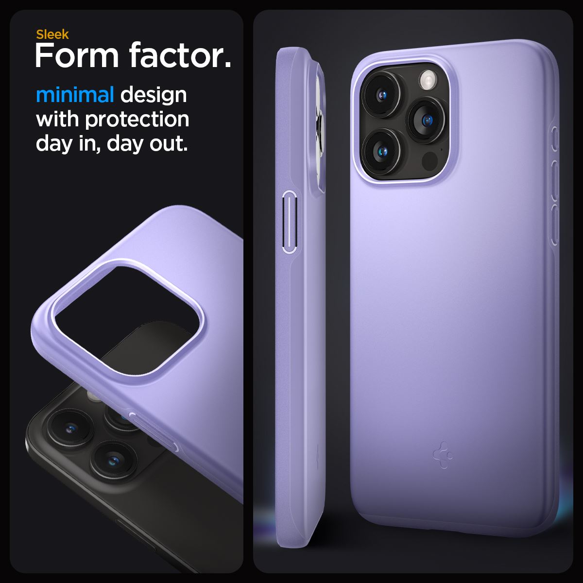 Spigen Thin Fit, iris purple - iPhone 15 Pro (13)