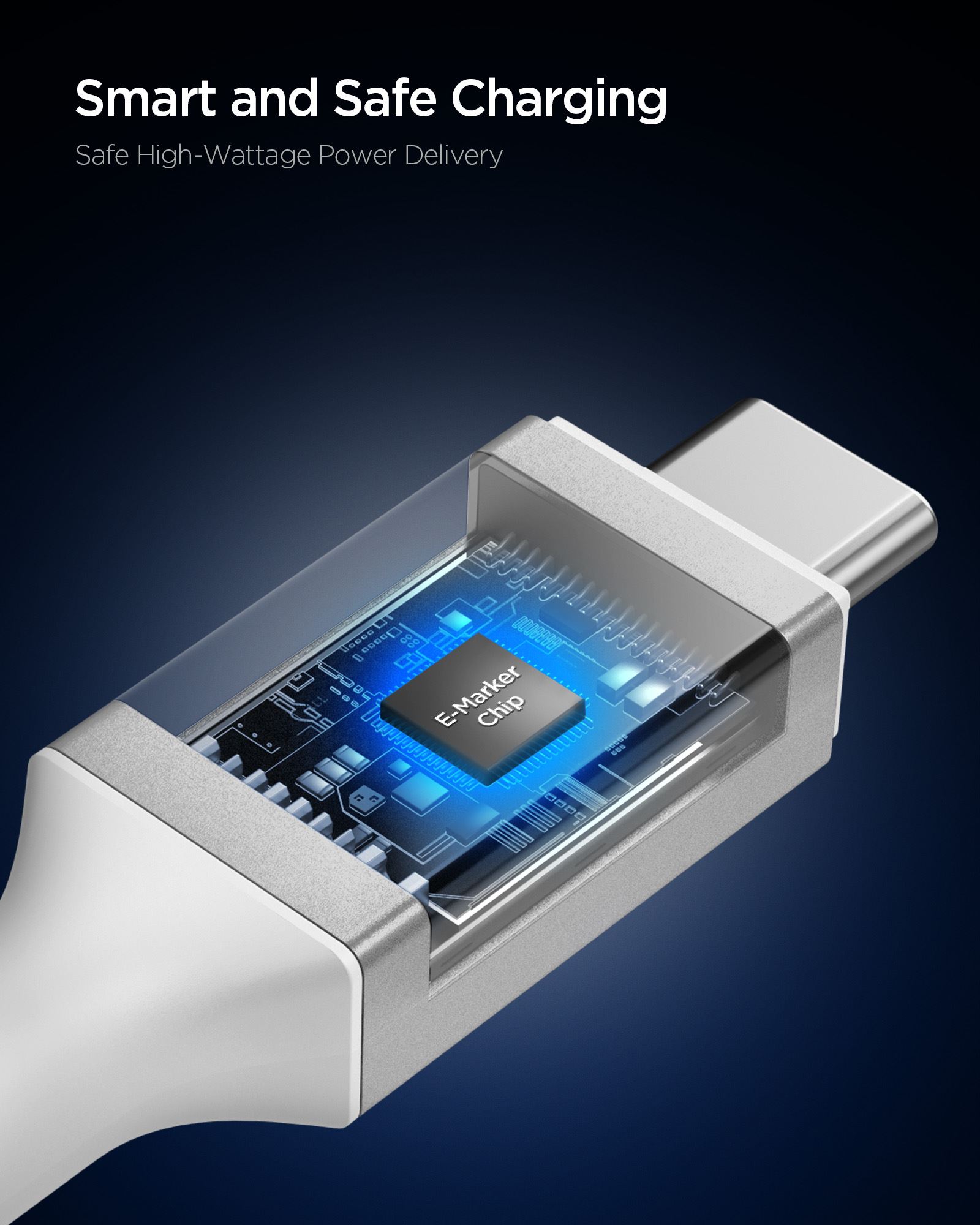 Spigen Essential USB C to USB C 100W Fabric Cable, white EB10015CC (4)