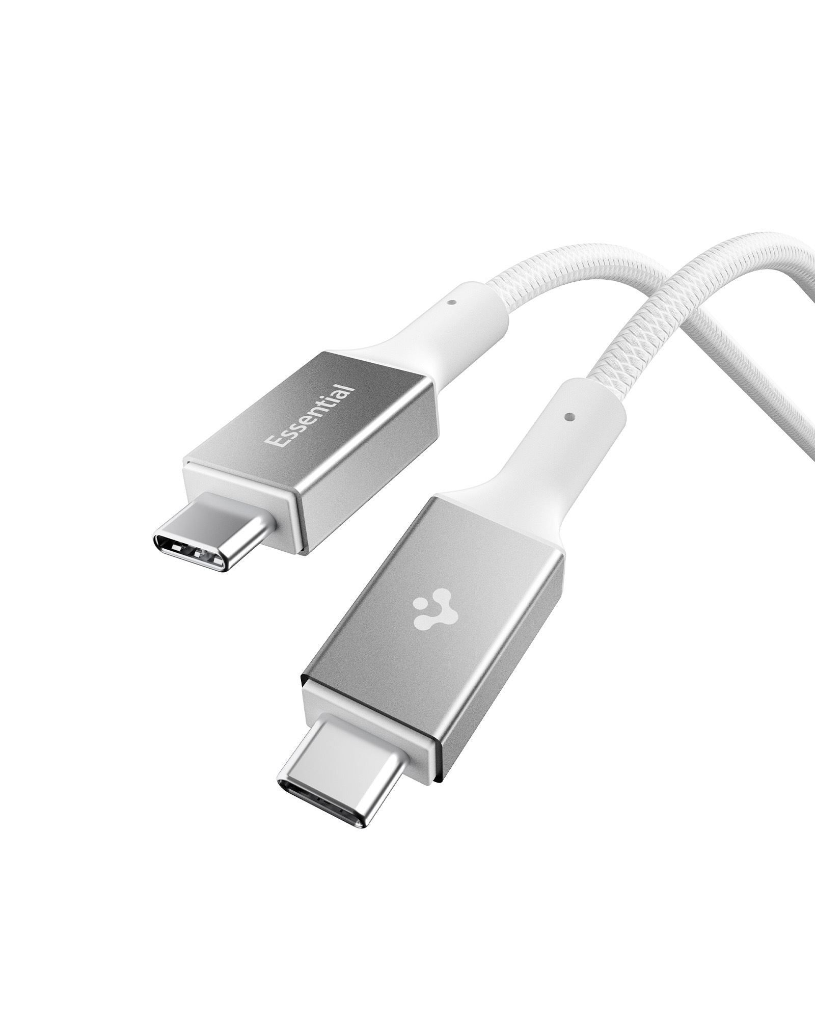 Spigen Essential USB C to USB C 100W Fabric Cable, white EB10015CC