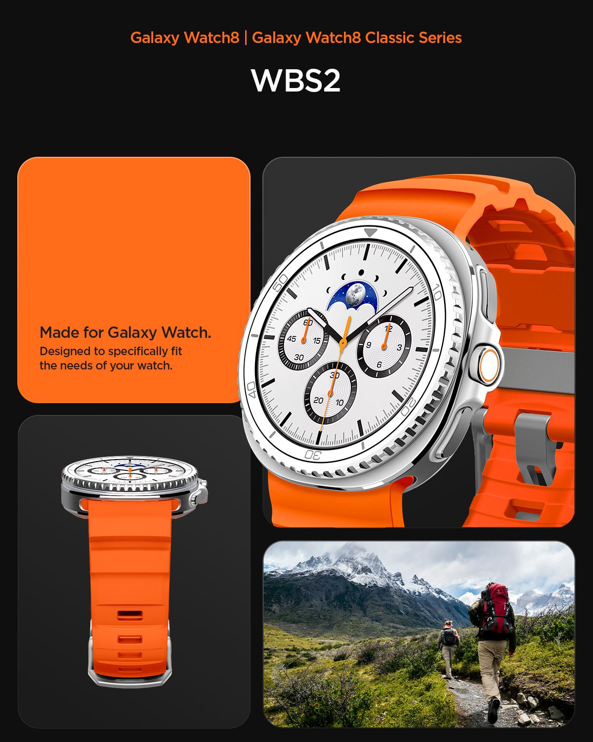 Spigen Silicone Band, orange - Samsung Galaxy Watch 8 46mm/44mm/40mm (15)