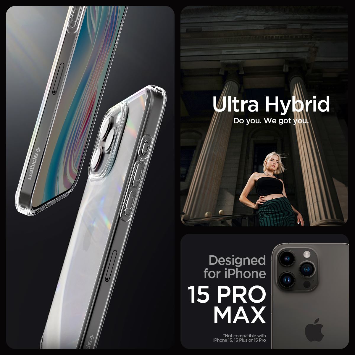 Spigen Ultra Hybrid, crystal clear - iPhone 15 Pro Max (10)