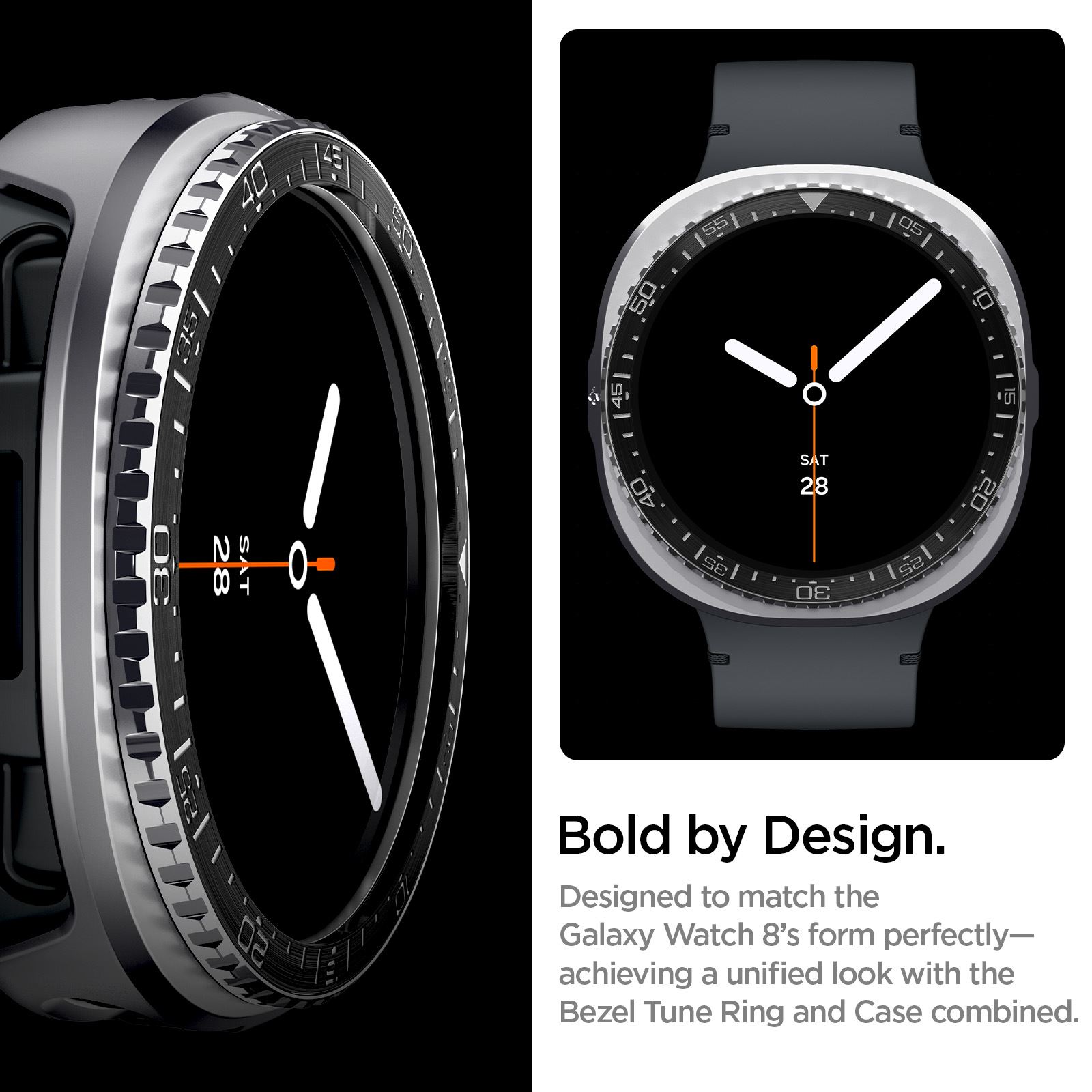 Spigen Bezel Tune Pro (Diver), black - Samsung Galaxy Watch 9/8 44mm (12)