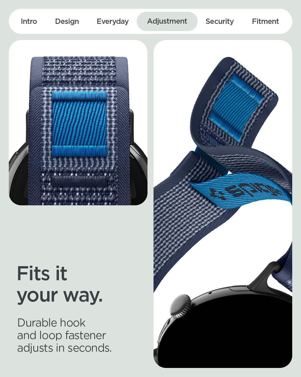 Spigen Athlex Air, active navy blue - Google Pixel Watch 5/4/3 41mm/2/1 (13)