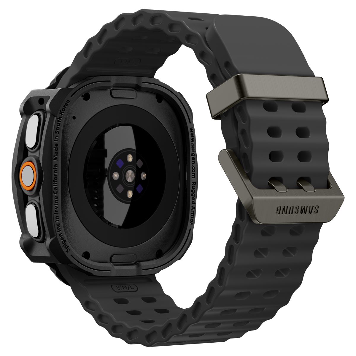 Spigen Rugged Armor, matte black - Samsung Galaxy Watch Ultra 2 47mm (6)