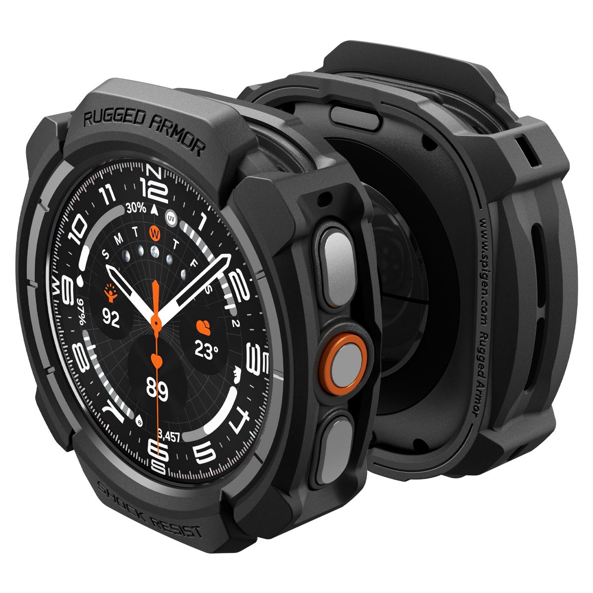 Spigen Rugged Armor, matte black - Samsung Galaxy Watch Ultra 2 47mm (9)