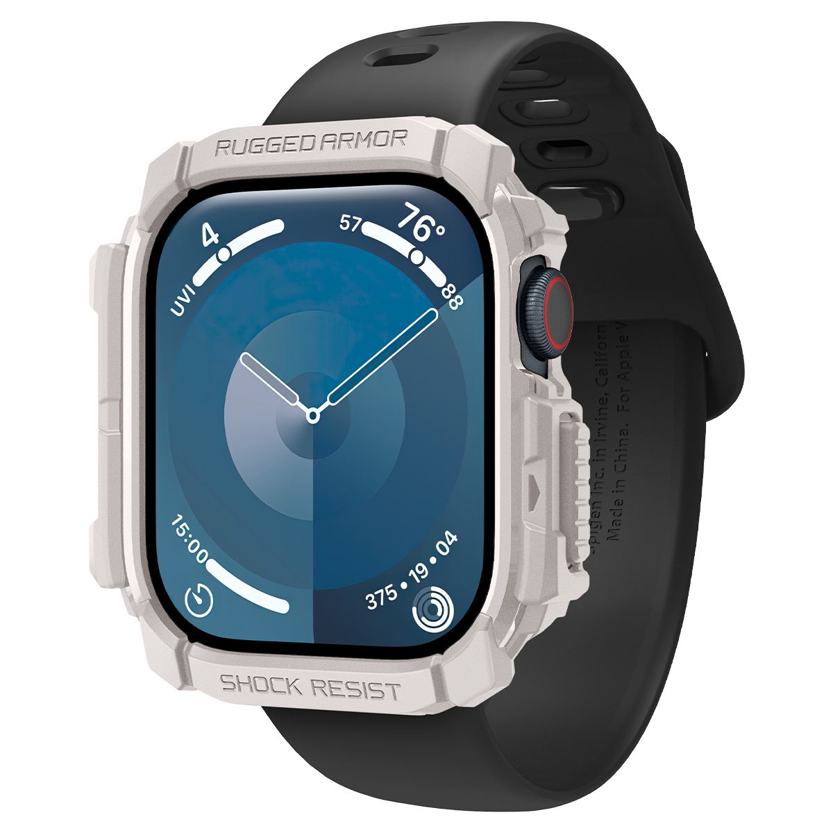 Spigen Rugged Armor, dune beige - Apple Watch 11/10 46mm