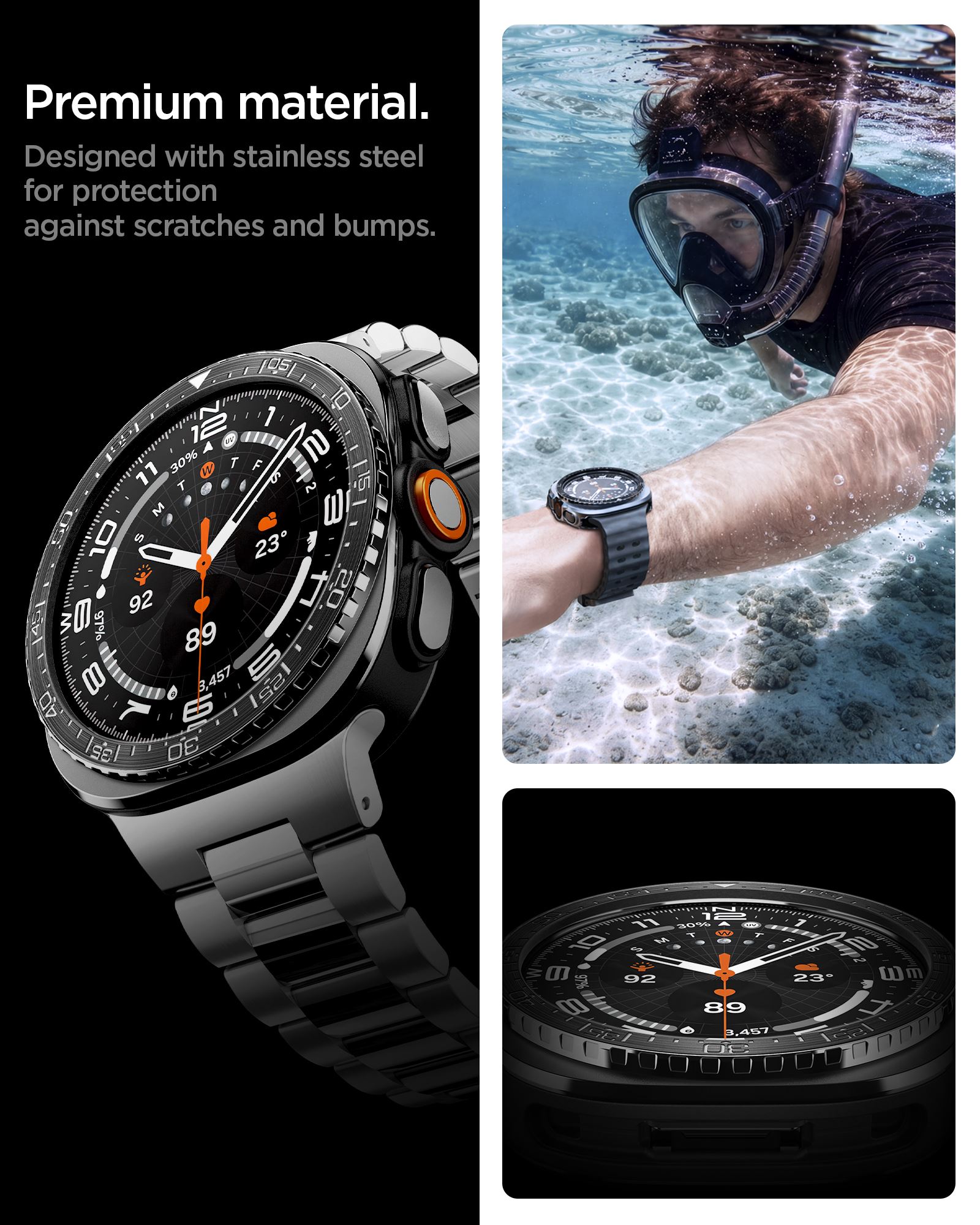 Spigen Bezel Tune (Diver), black - Samsung Galaxy Watch Ultra 2 47mm (14)