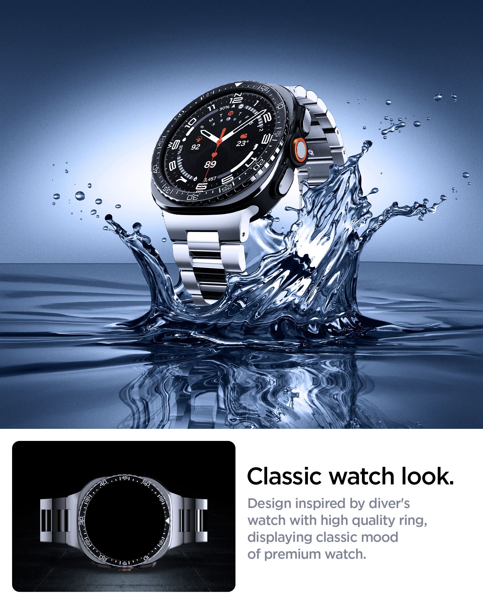 Spigen Bezel Tune (Diver), black - Samsung Galaxy Watch Ultra 2 47mm (16)