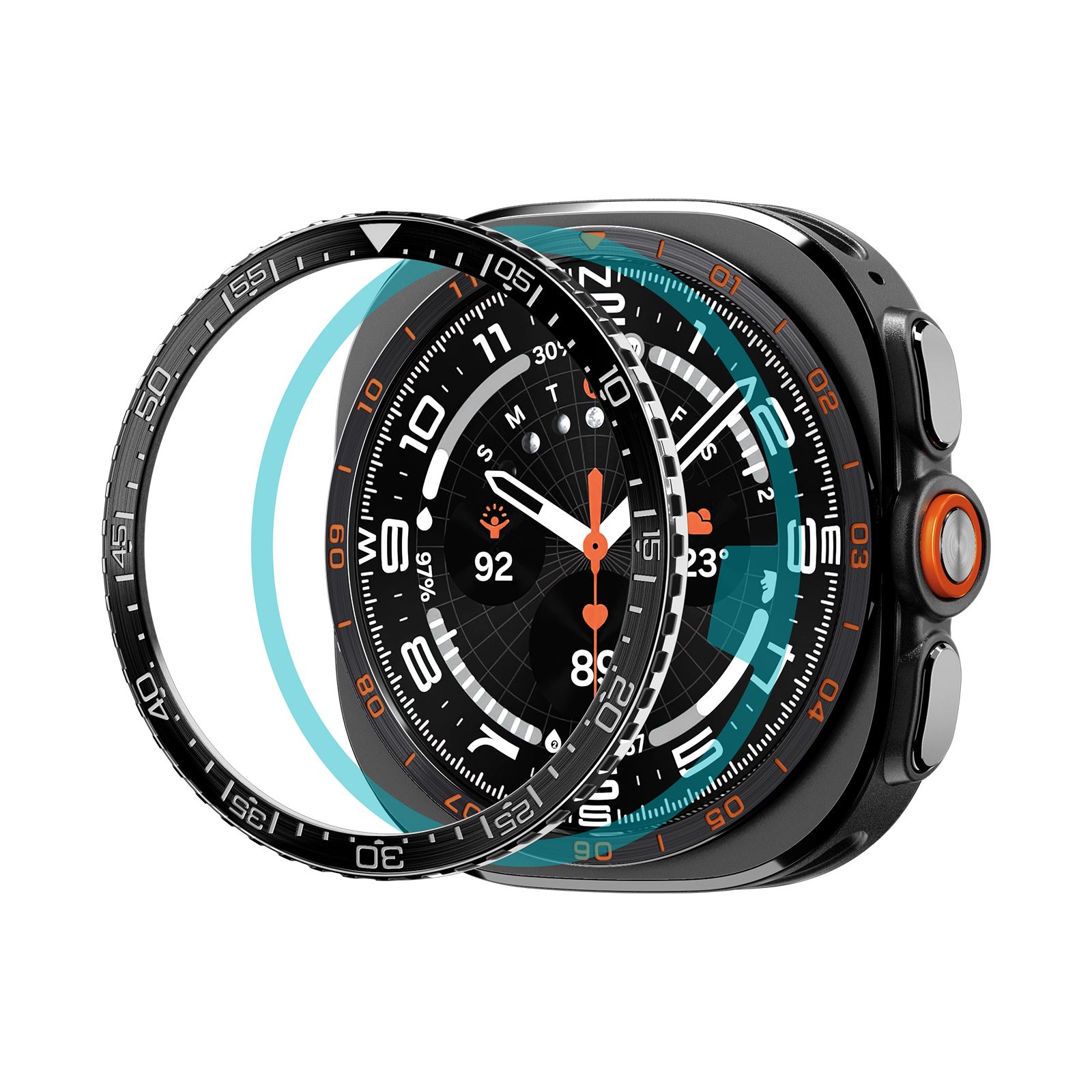 Spigen Bezel Tune (Diver), black - Samsung Galaxy Watch Ultra 2 47mm