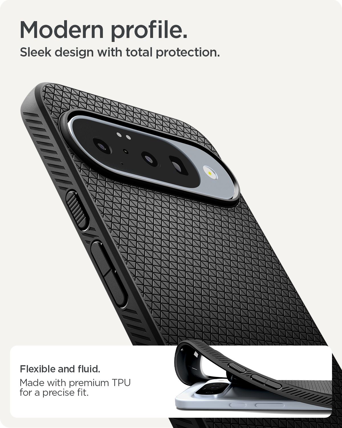 Spigen Liquid Air, matte black - Google Pixel 10 Pro/Pixel 10 (19)