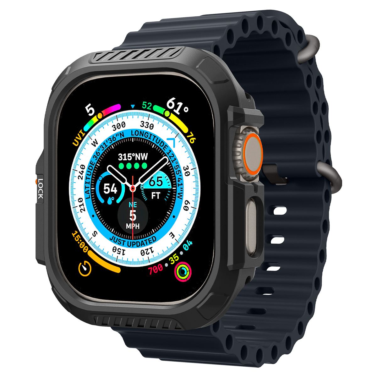 Spigen Lock Fit, black - Apple Watch Ultra 3/2/1