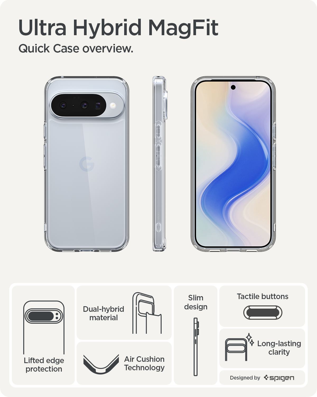 Spigen Ultra Hybrid, crystal clear - Google Pixel 10 Pro/Pixel 10 (10)