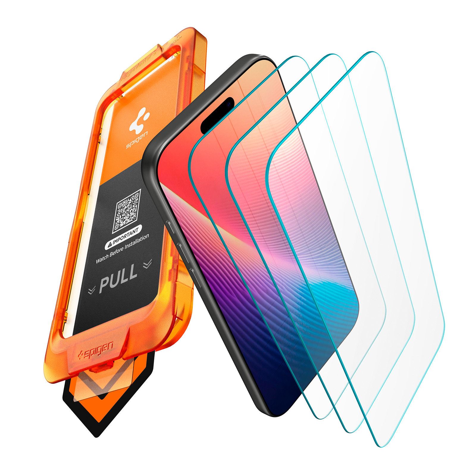 Spigen Glass tR AlignMaster S 3 Pack - iPhone 17 Pro Max