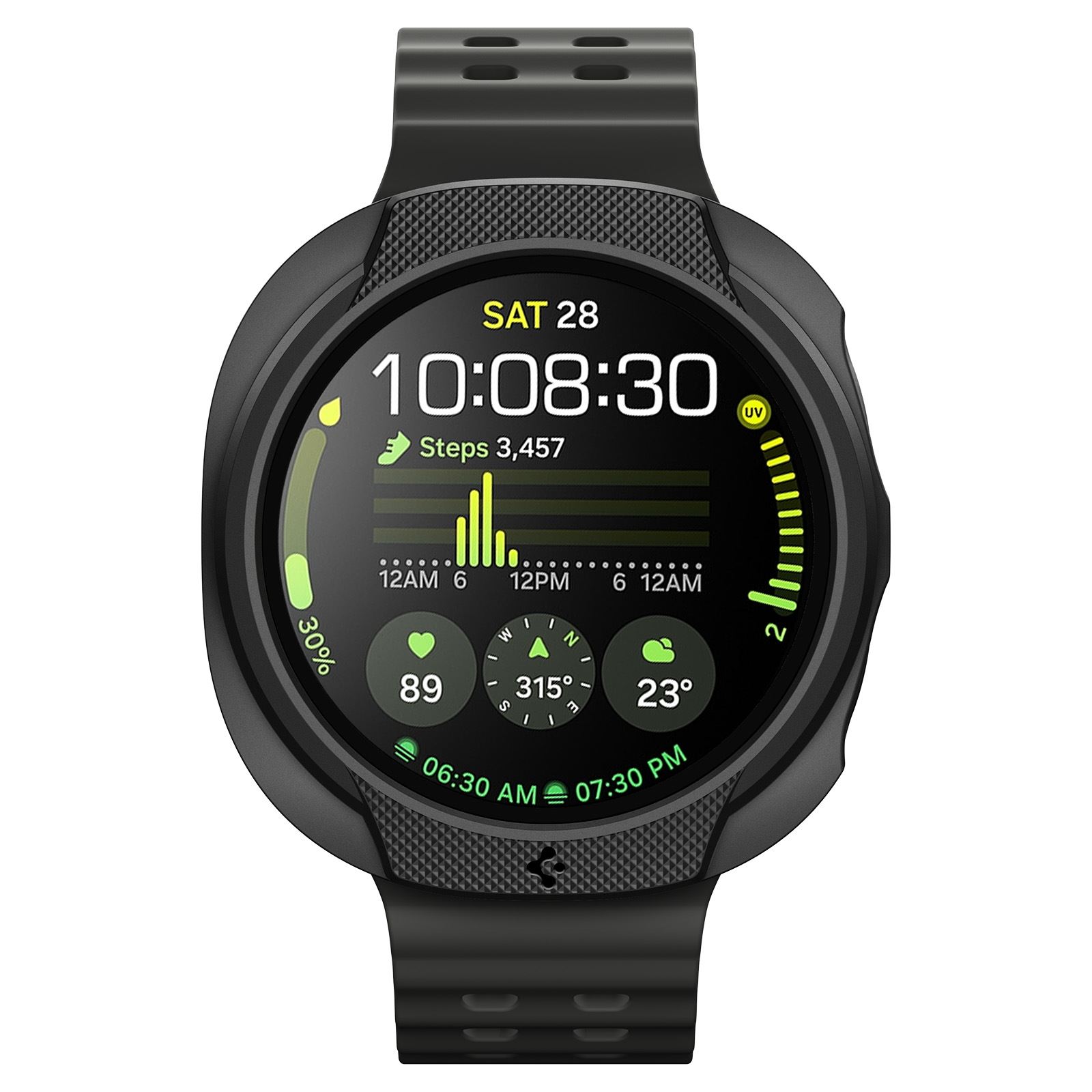 Spigen Liquid Air, matte black - Samsung Galaxy Watch 8 (40mm) (2)