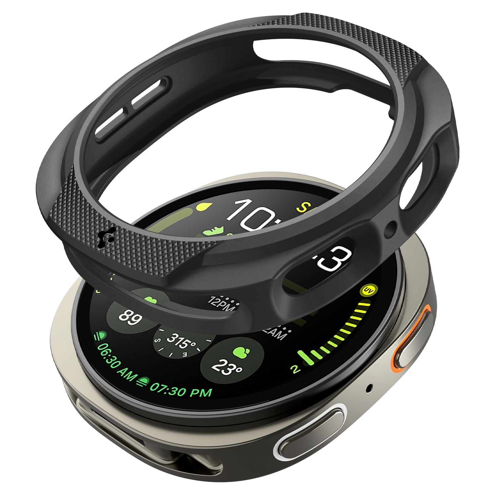 Spigen Liquid Air, matte black - Samsung Galaxy Watch 8 (40mm) (6)